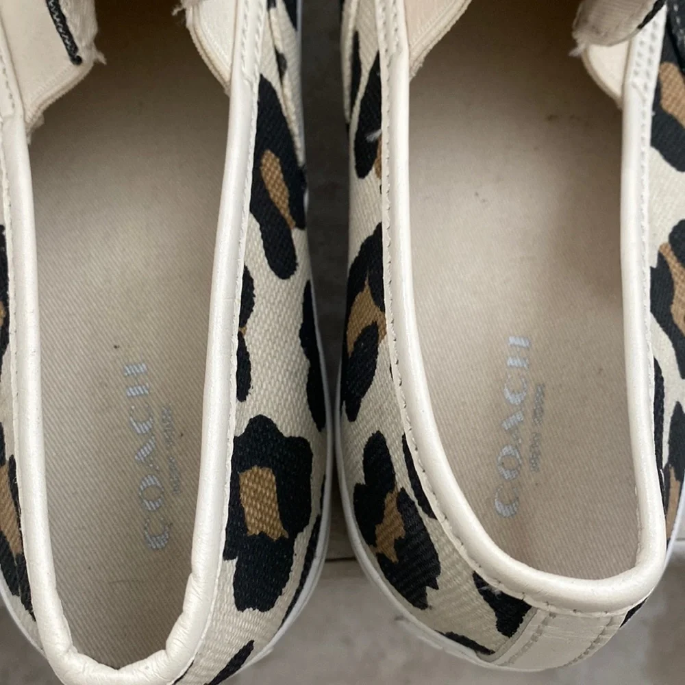 Coach Slip-On Shoes Leopard Print Sz 6 - Picture 6 of 8